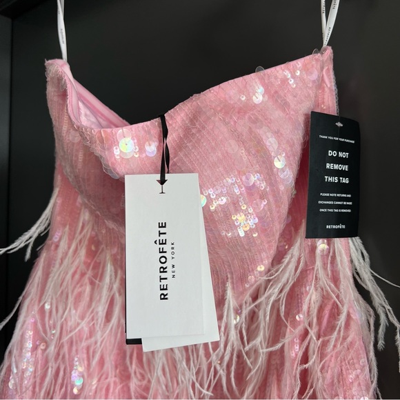 Retrofete Anastasia mini Dress in Bubblegum Pink Size Medium NEW! New with tags! - Picture 7 of 12